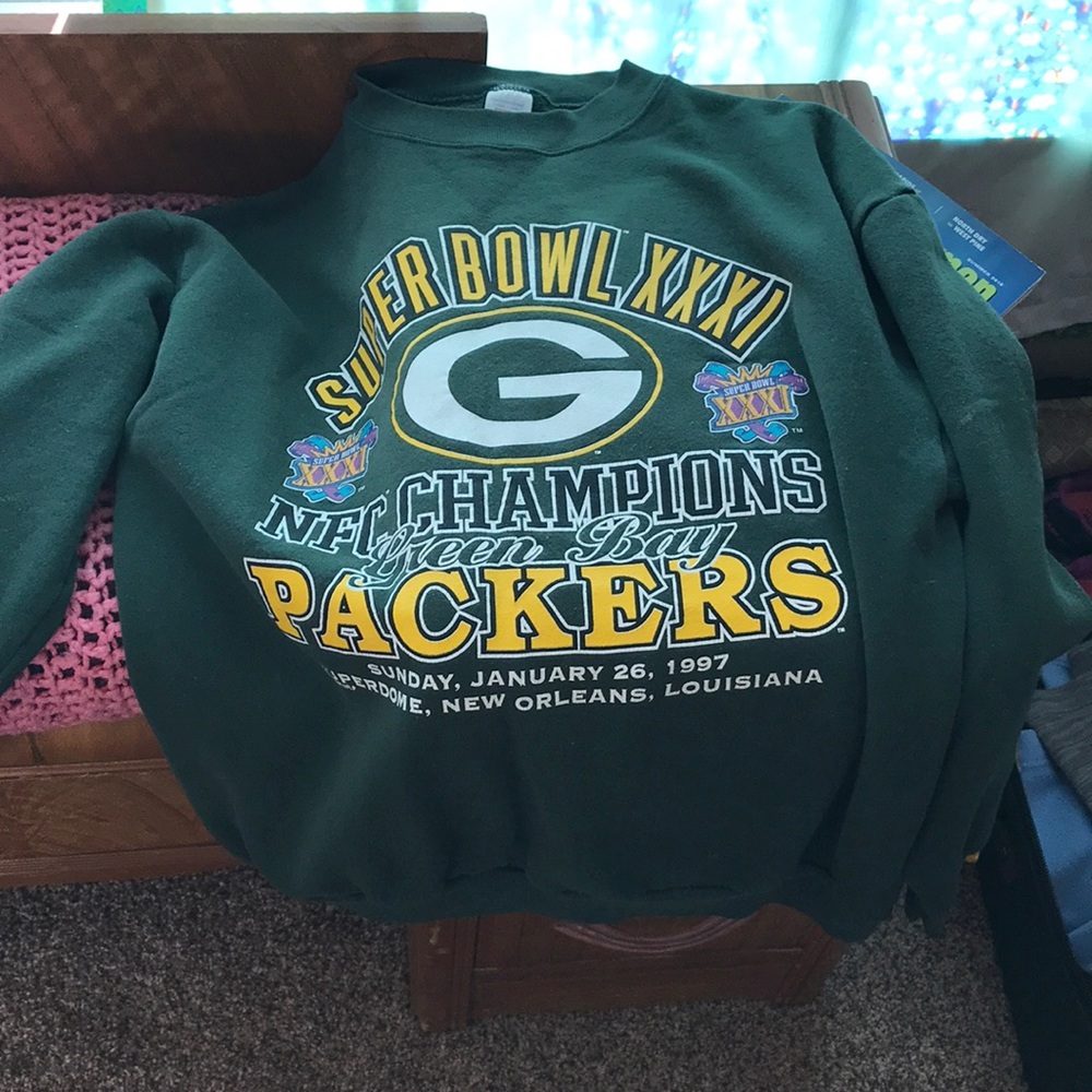 💚💛vintage Super Bowl XXXI Green Bay sweatshirt